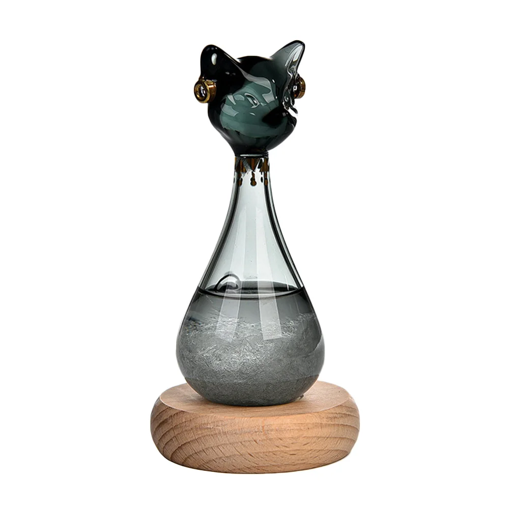 

Glass Storm Bottle Egyptian Cat Weather Predictor Bottle Home Desktop Adornment