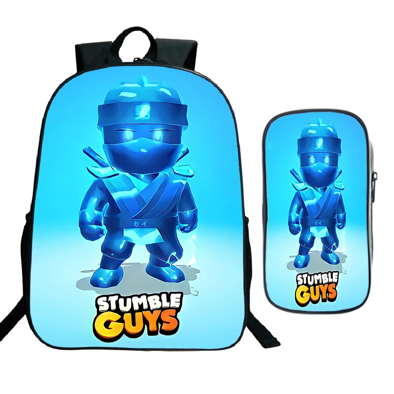 

2 Piece Set Backpack Stumble Guys School Bags for Students Boy Waterproof Bookbag Kids Girl Rucksack Teenager Travel Bag Mochlia
