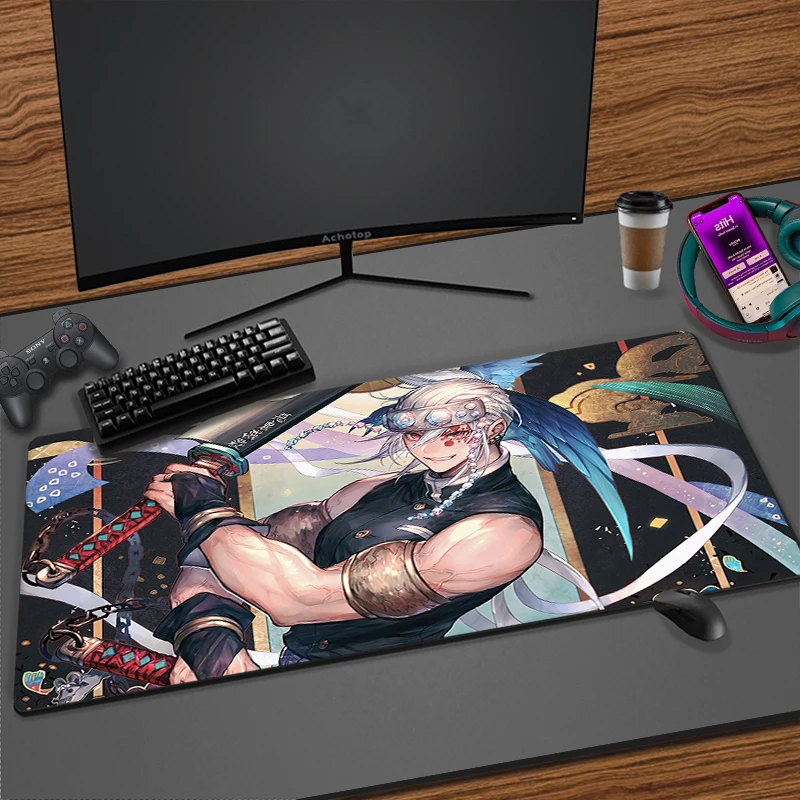 demon slayer kimetsu no yaiba large mouse pad xxl computer gaming mousepad tapis de souris anime pc gamer desk mat pad carpet free global shipping