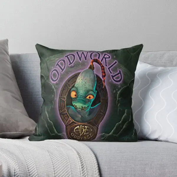

Oddworld Abe Is Oddysee Printing Throw Pillow Cover Hotel Decor Throw Fashion Bed Soft Waist Square Comfort Pillows not include