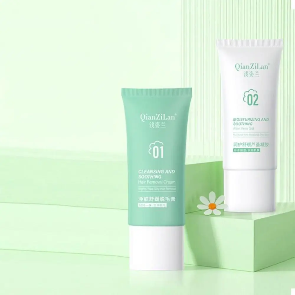 

Painless Hair Removal Cream Skin Care Moustache Remover Depilatory Cream Aloe Vera Nourishing Gel Full Body Repair Women Men