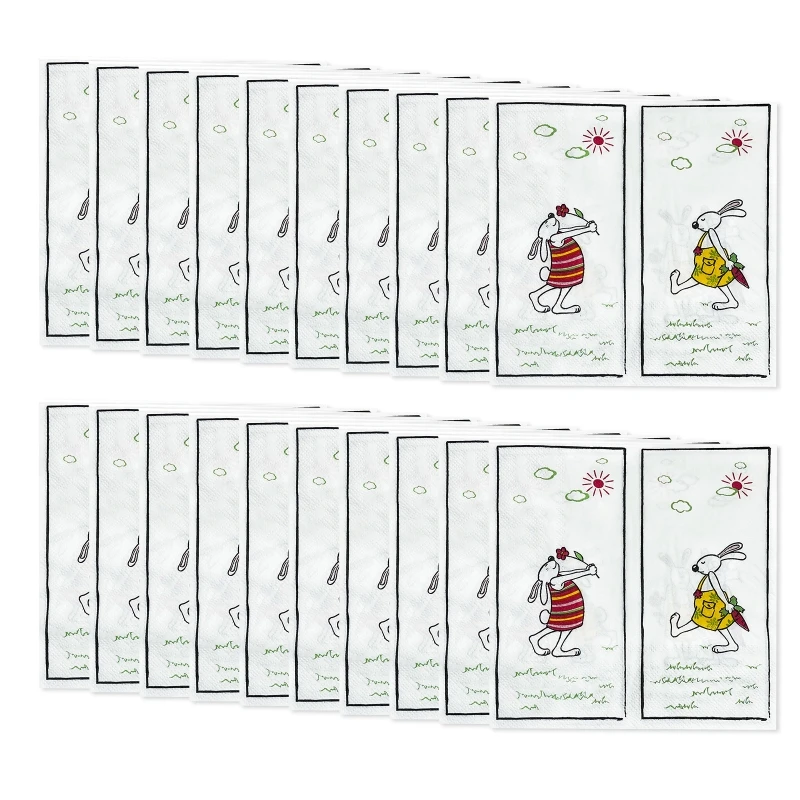 10/20 шт. бумажные салфетки в форме кролика |