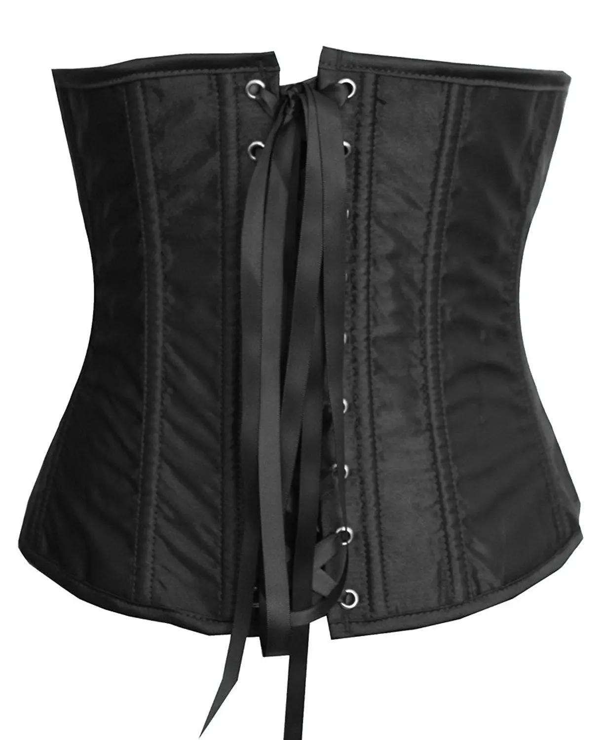 Женский готический костюм-корсет с юбкой черный комплект из 3 предметов