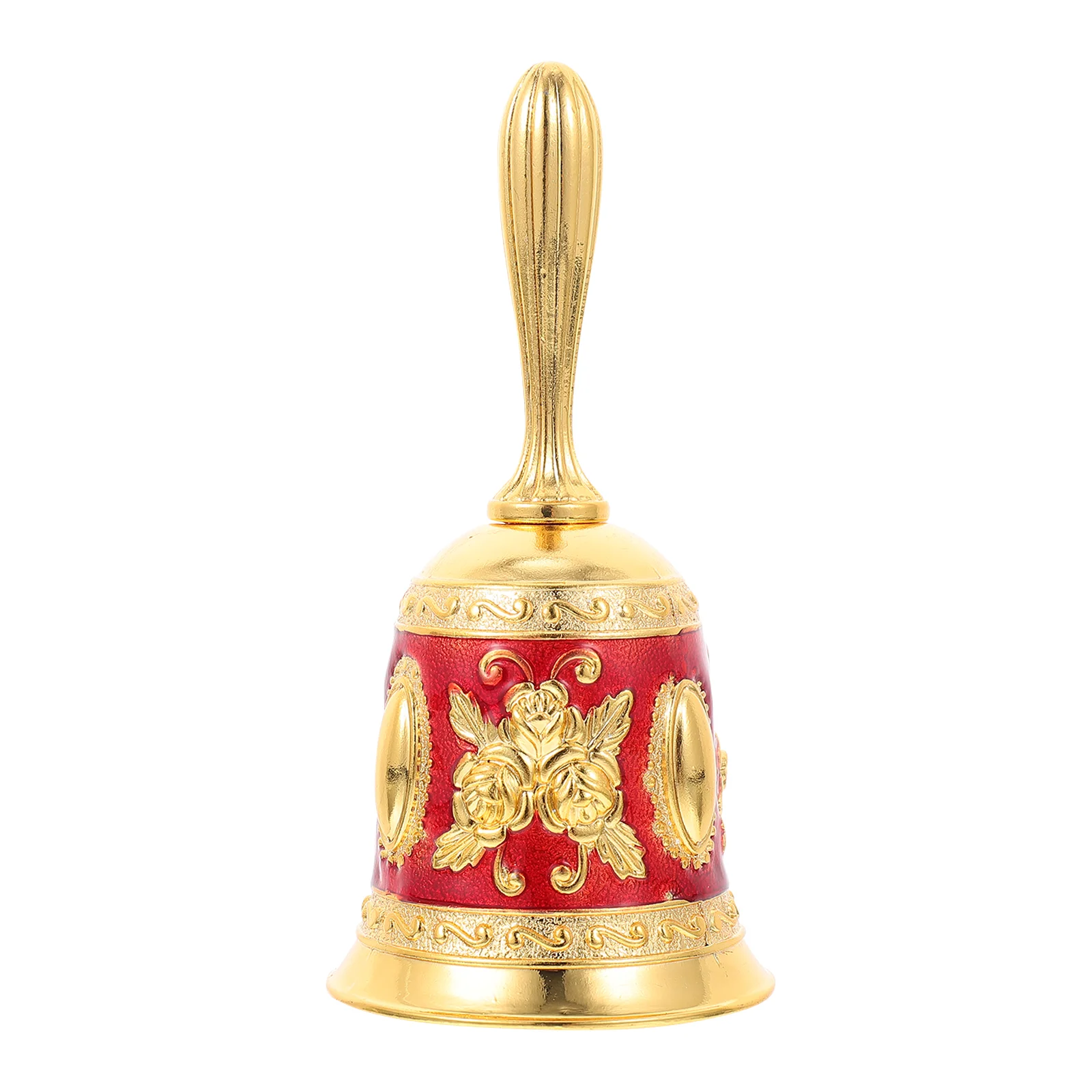 

Rose Little Bell Shape Restaurant Service Zinc Alloy Hand Decorative Desk Customer Serving Desktop Dinner Bar Call Child