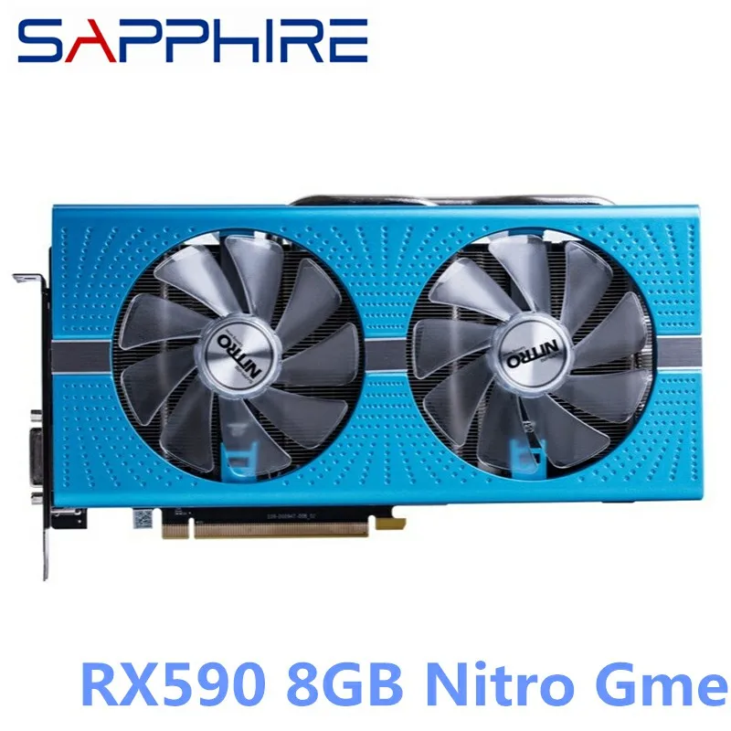 

SAPPHIRE RX590 580 8GB Video Card GPU Radeon RX580 RX 590 Nitro Graphics Cards GME 8GB AMD Desktop PC Computer Game ETC Mining