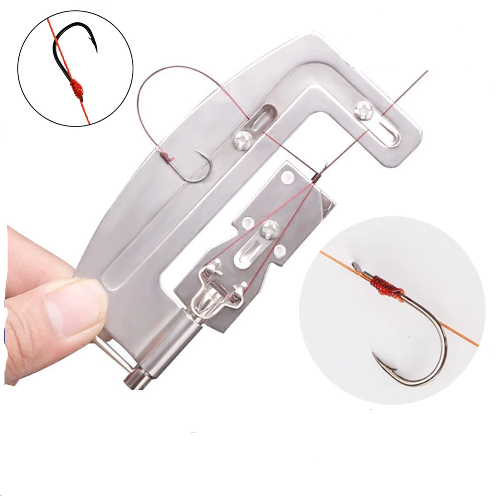 

High Quality Semi Automatic Fishing Hooks Line Tier Machine Portable Stainless Steel Fish Hook Line Knotter Tying Bindin