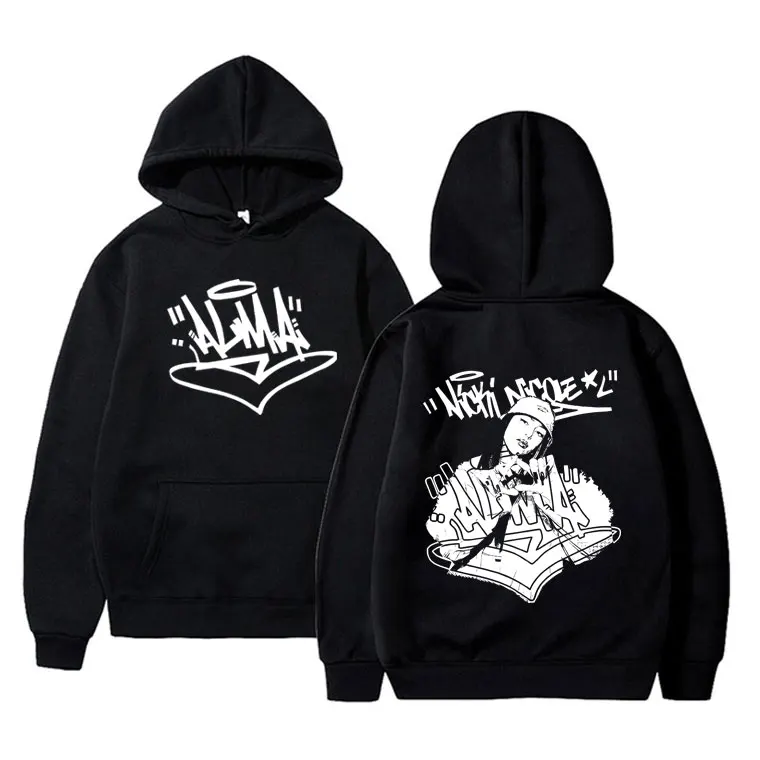 Рэпер Nicki Nicole ALMA World Tour Толстовка с рисунком Мужская мода Повседневный пуловер