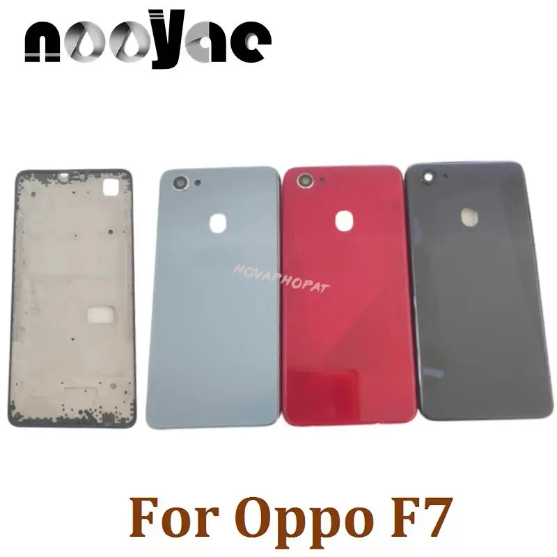 

Модуль ЖК-дисплея рамка для Oppo F7 крышка аккумулятора задняя крышка корпуса рамка для камеры стеклянный объектив Боковая кнопка