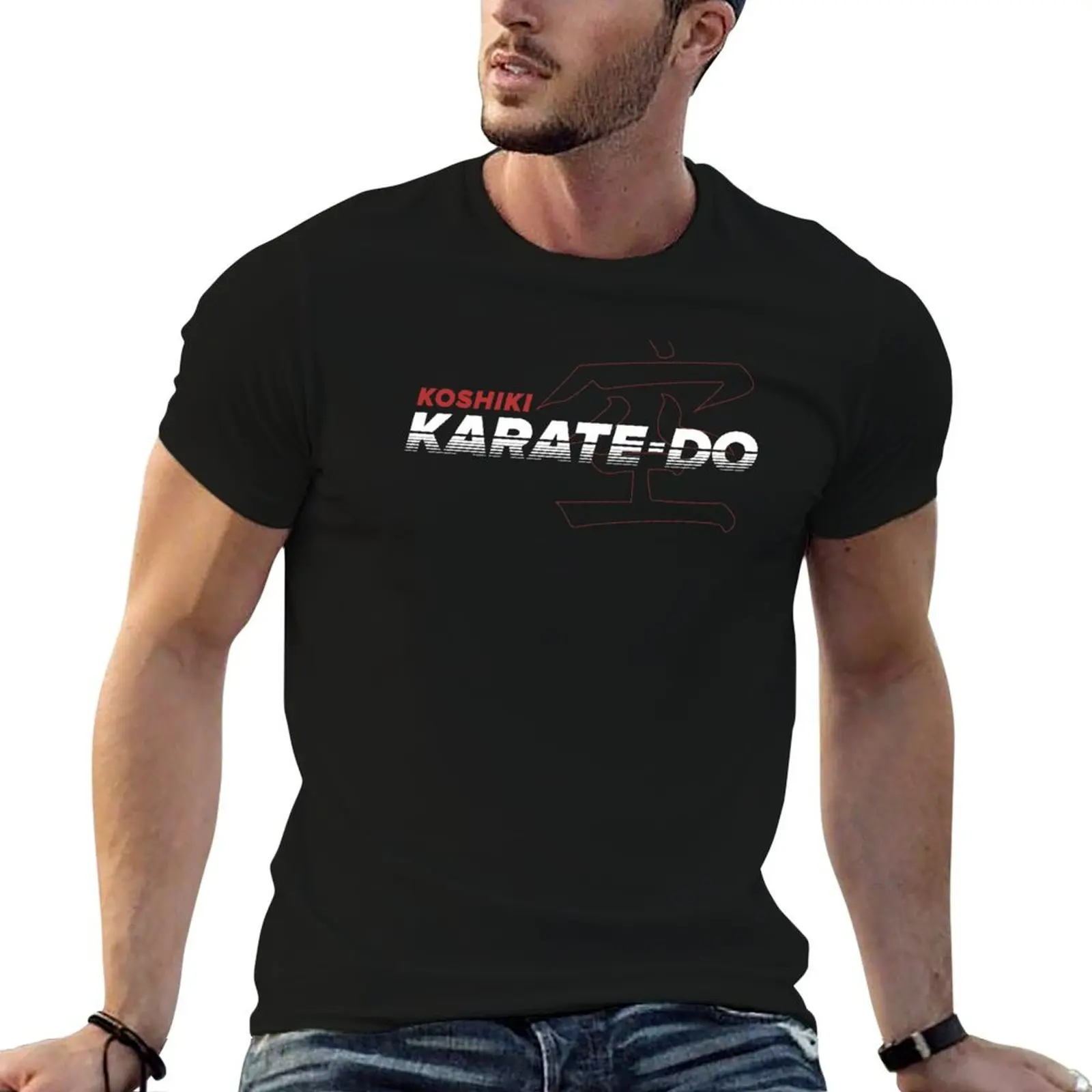 Фото Футболка Koshiki Karate-Do VOID Kanji, мужская футболка с графическим принтом, футболки с принтами для мужчин, футболка с принтом №1