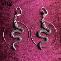snake hoop earrings gothic jewelry witchy fashion weird darkness women gift new cool punk witch goddess party jewelry