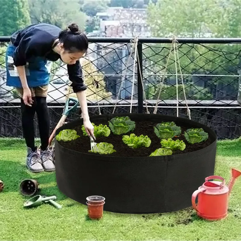 

Тканевый горшок для выращивания растений на открытом воздухе, фетровая сумка для сада, гостиной, садовый контейнер для посадки