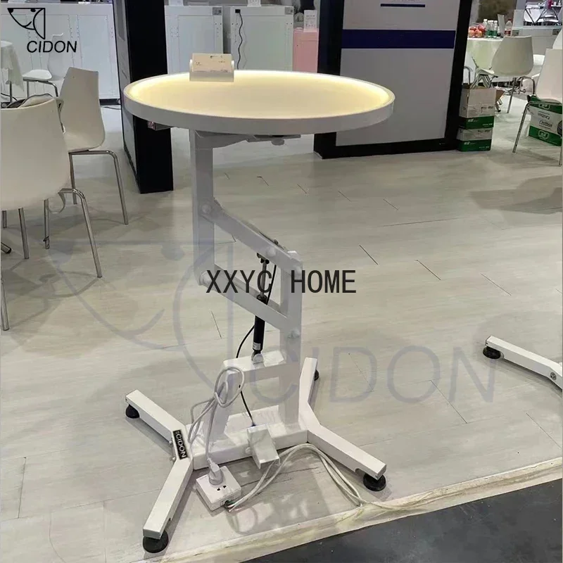 Домашний Электрический подъемный светящийся стол Овальный Настольный для