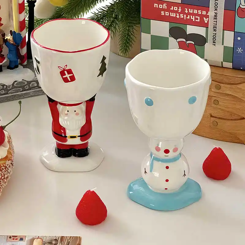 Керамический кубок милый Санта-Клаус снеговик украшения яйцо-шоппер миска для