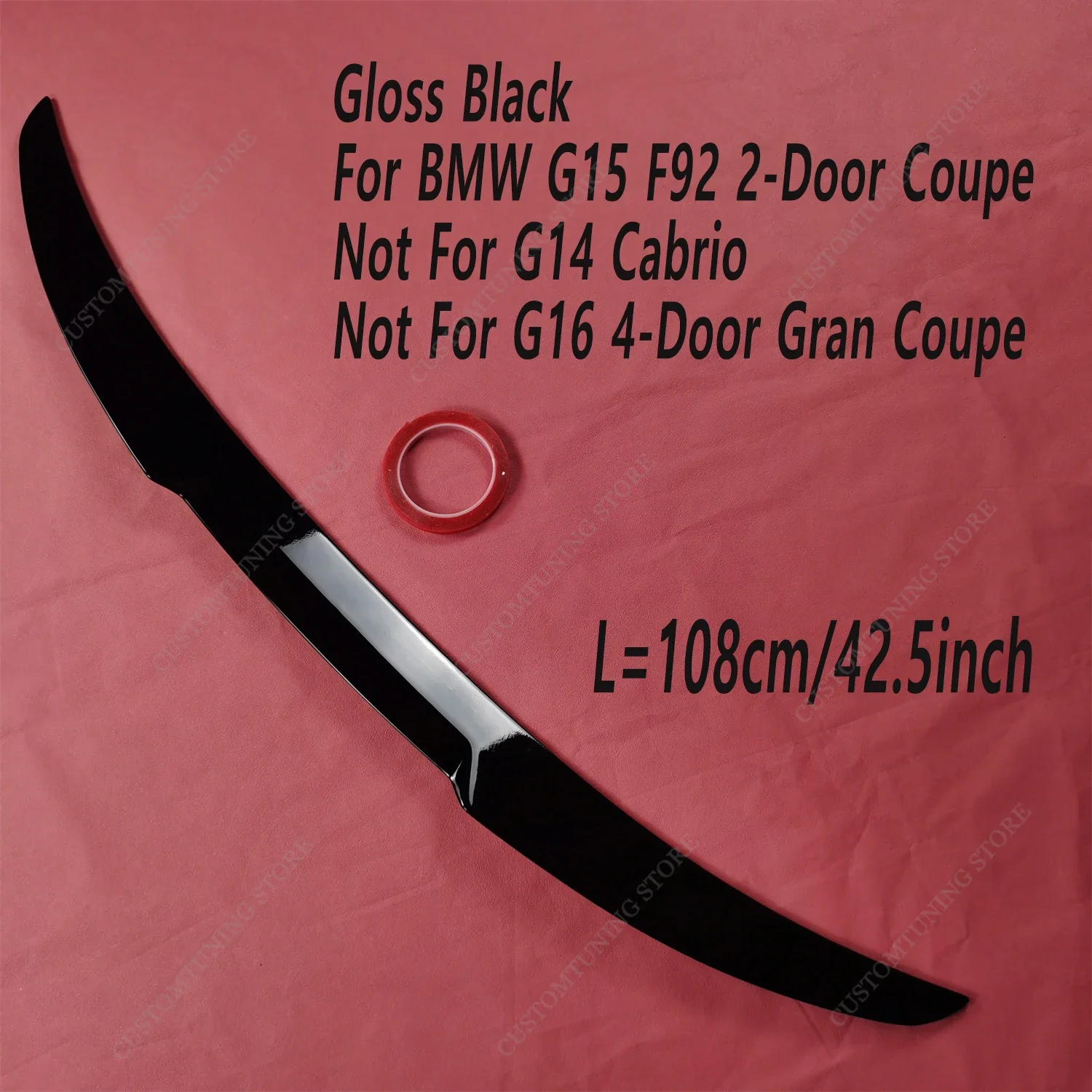 

Для BMW G15 G16 F92 F93 Глянцевый черный задний спойлер из АБС-пластика 840i 850i 840d 850d M8 Coupe/Gran Coupe Заднее крыло багажника 2018-2024