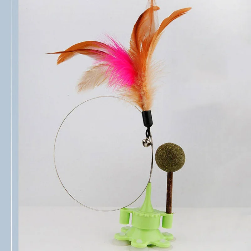 Zihai перо забавная палочка для кошек товары домашних животных игрушки стальная