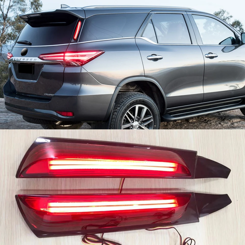

LED13 Car Accessories Reflector Rear Trunk Pillar Light Brake Lamp Assembly Accessories for Toyota Fortuner 2015-2021