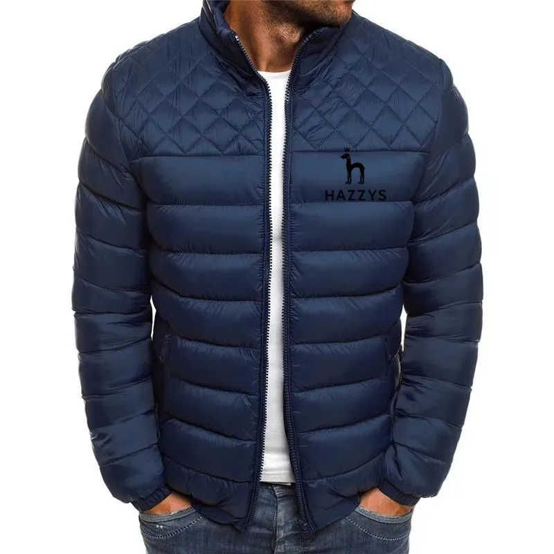 2022 new HAZZYS printing high-quality stand-up collar down jacket light and thin men and women with high street quality