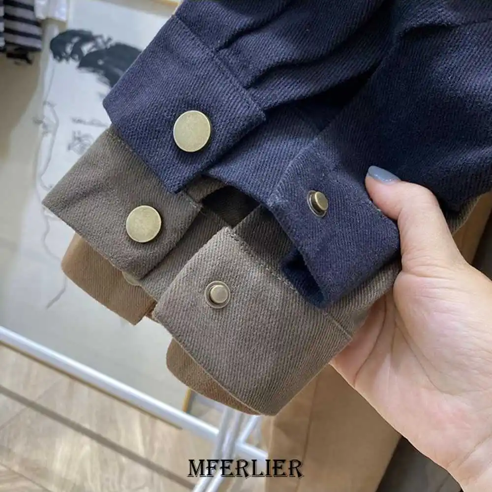 Осенний Женский Тренч размера плюс 6XL 150 кг однотонные свободные винтажные