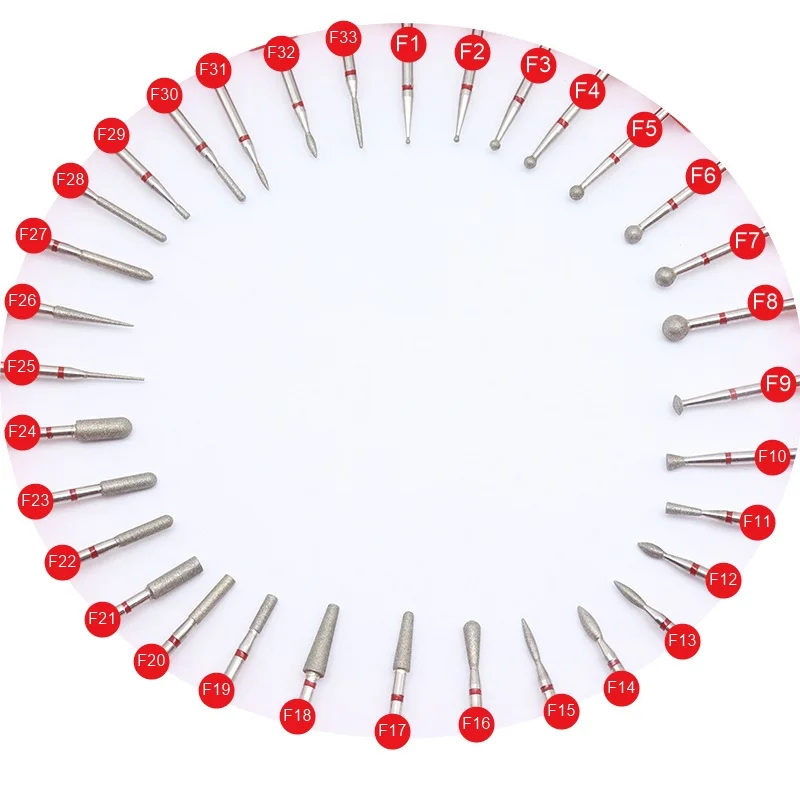 

Easy Nail 33 Types Diamond Fine Nail Drill Milling Cutter for Manicure Rotary Bits Cuticle Clean Accessories Nail Files Art Tool