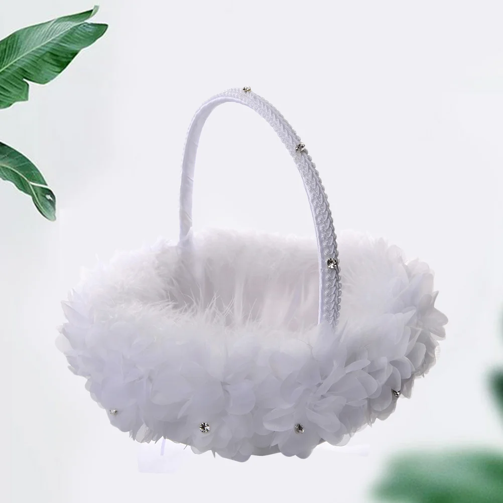 

Basket Flower Girl Baskets Weddingwhite Weddings Delicate Black Rustic Flowers Gardenparty Favors