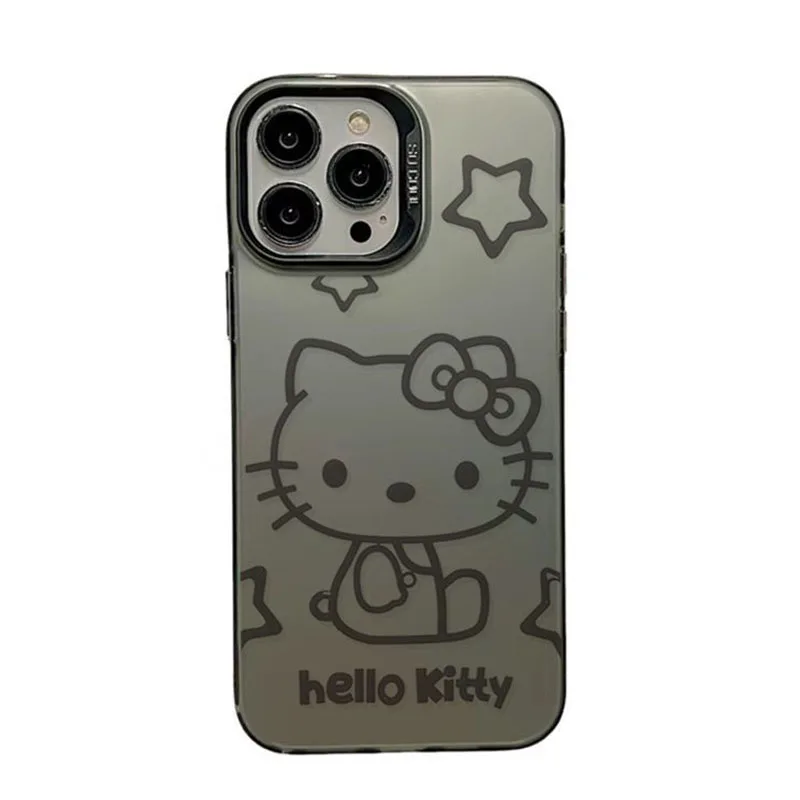Miniso Hello Kitty 14Pro IPhone15 телефон милый 12 13 мультяшный креативный Xsmax Противоскользящий