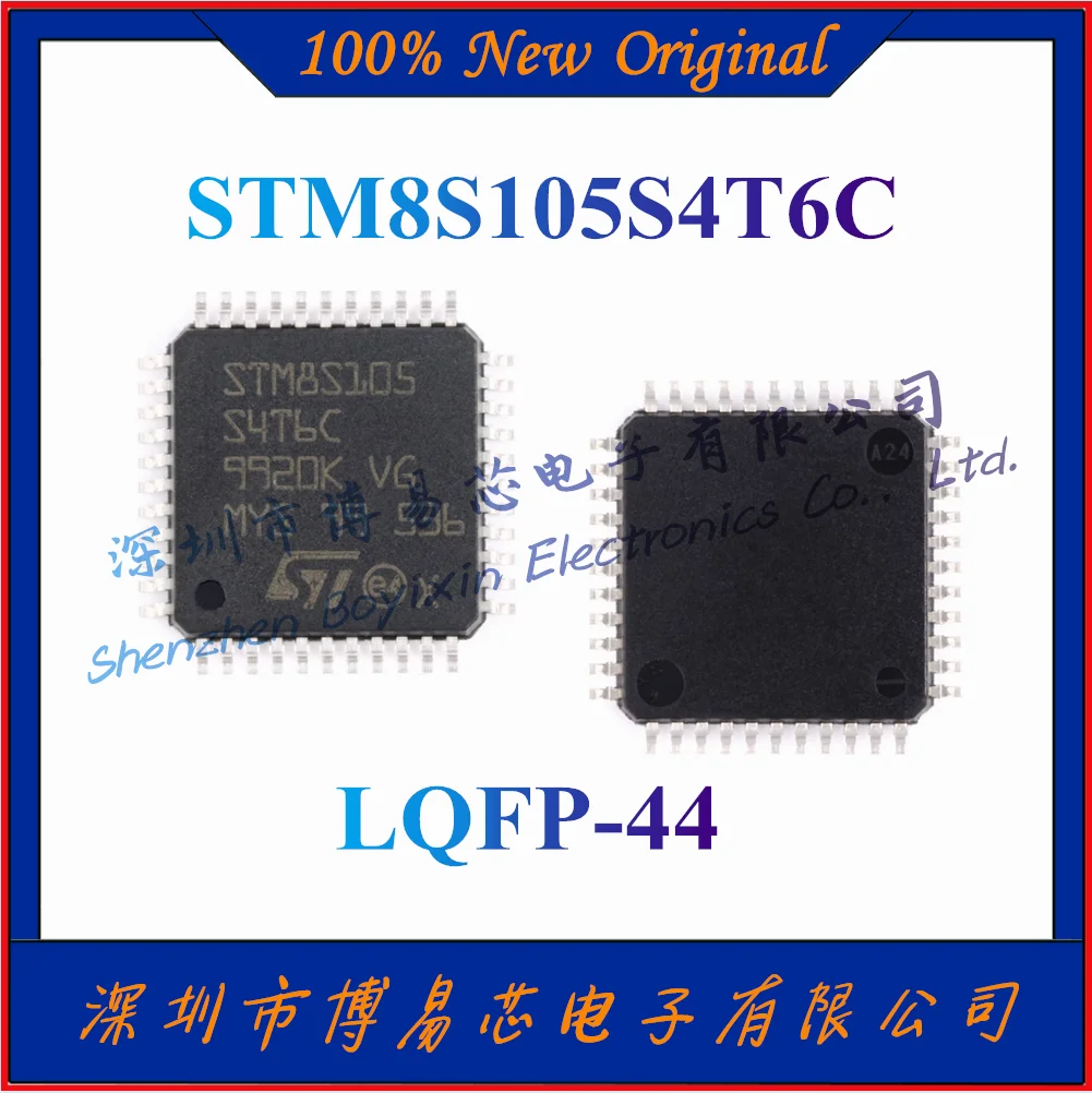 NEW STM8S105S4T6C STM8S105S4T6CTR CPU: 16MHz Voltage: 2.95V~5.5V Program capacity: 16KB Total RAM capacity: 2KB .LQFP-44