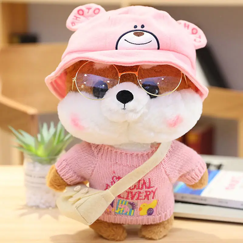 

30cm Cartoon Lovely Shiba Inu Dog Cosplay Dress Up Plush Toys Stuffed Cute Animals Dog Soft Pillow For Baby Kids Birthday Gifts