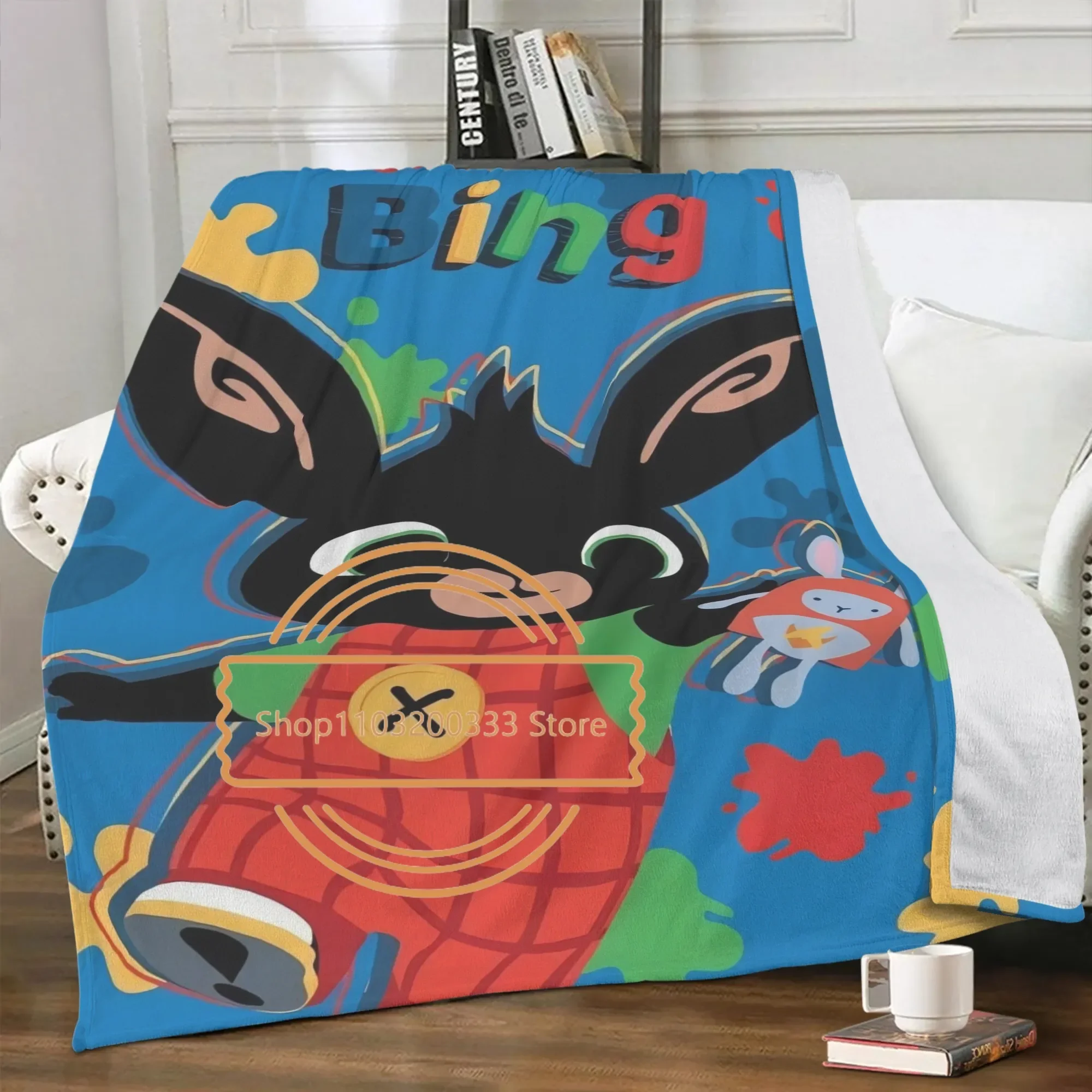 Bing Rabbit Cartoon Printing Blanket Four Seasons Warm Nap Home Bedroom Sofa Camping Children's Birthday Gift