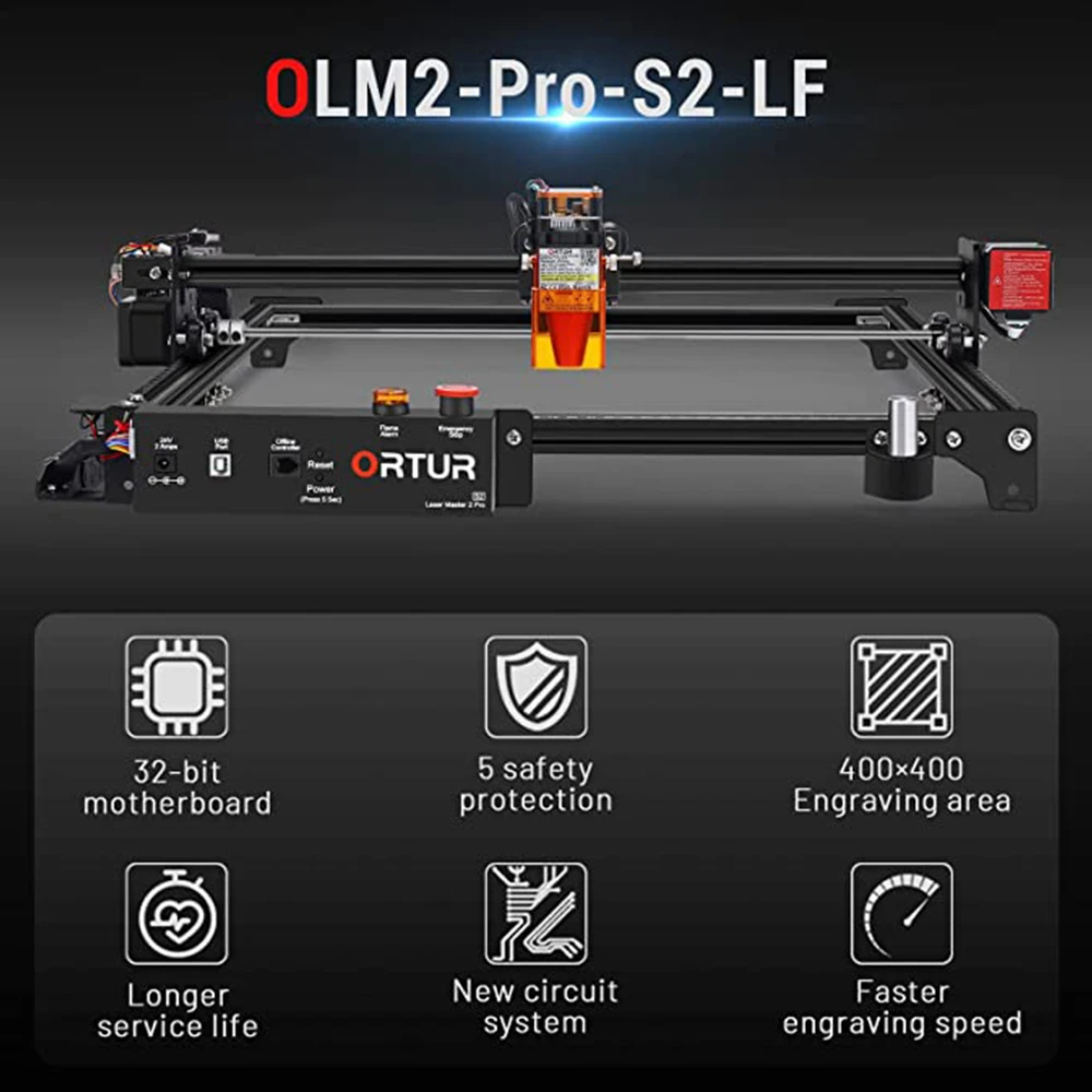 Лазерный резак Ortur PRO S2 с ЧПУ гравер акриловый Свадебный деревообрабатывающий