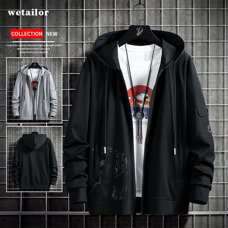 

Куртка мужская Солнцезащитная однотонная на молнии, модная повседневная верхняя одежда для бега, большие размеры 8XL, весна 2022