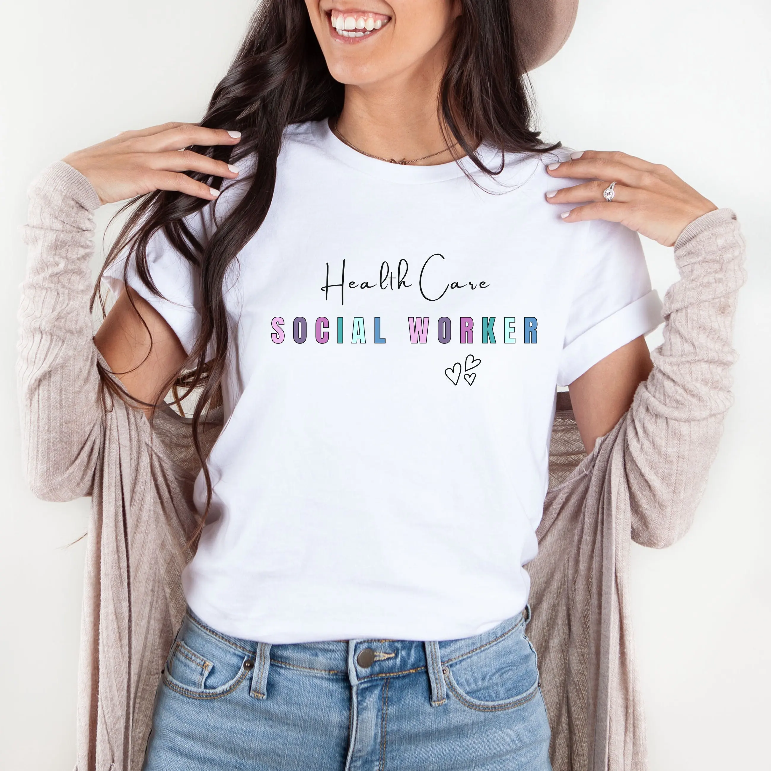 Рубашка для социального работника подарочная футболка школьной работы T