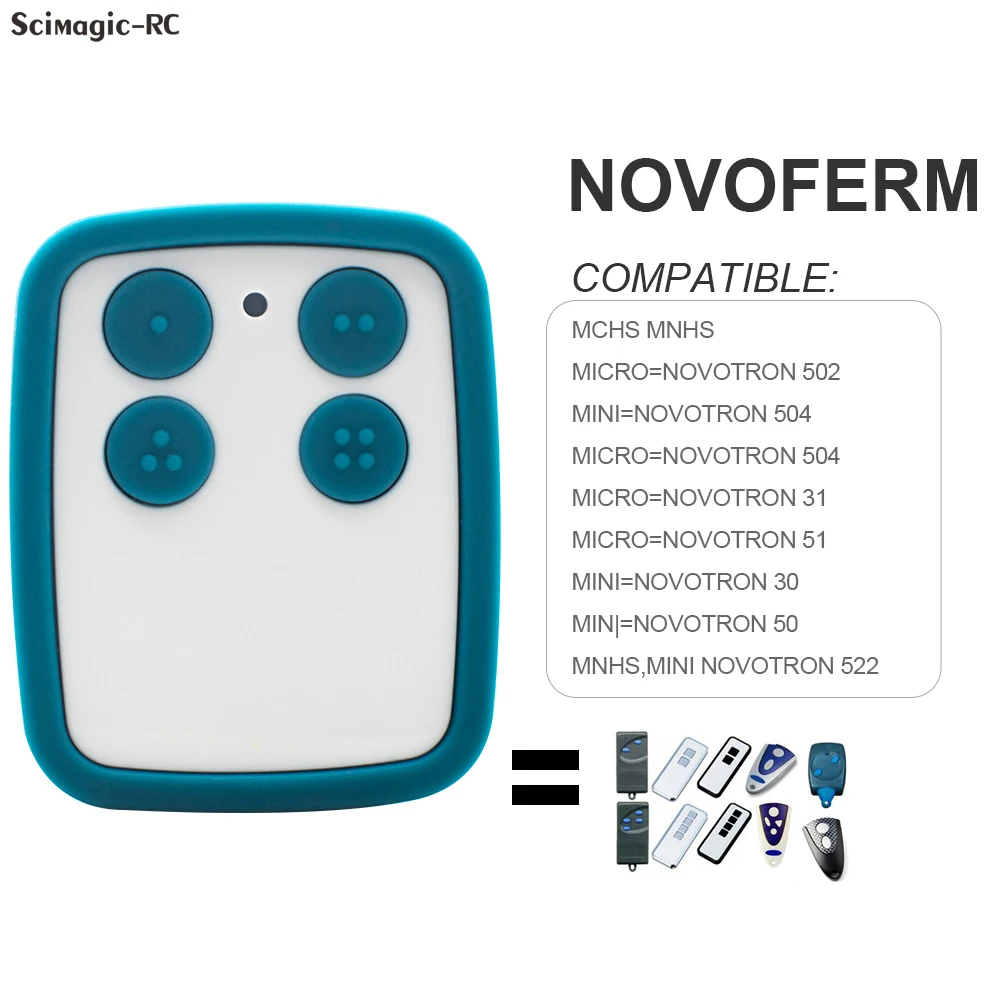 

Для NOVOFERM NOVOTRON 502 522 302 Замена 433,92 МГц Прокатный код Гаражные ворота Пульт дистанционного управления