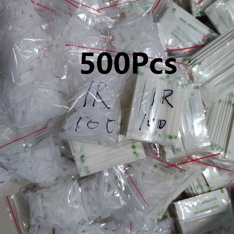 500 шт. Классических капсул для игл тату-машины и игл PMU 1R для перманентного макияжа бровей, глаз и губ.