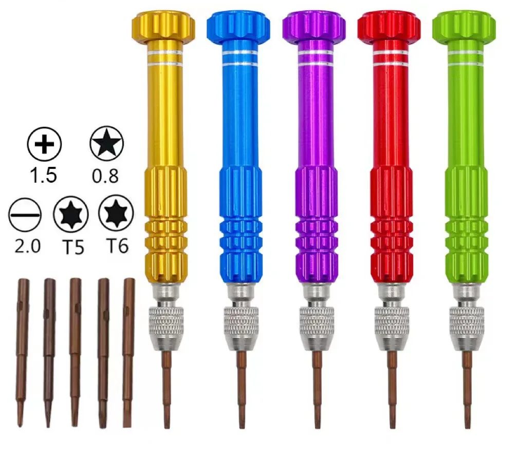 

Набор отверток 5-в-1, инструмент для ремонта и разборки, Отвертка из алюминиевого сплава