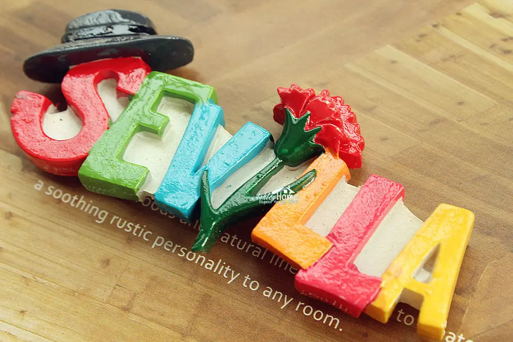 

Туристический сувенир Sevilla Spain, красочные буквы, 3D полимерные декоративные фотообои, домашний декор