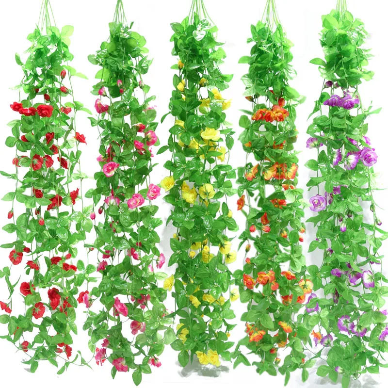 

Fake Green Leaf Decoration Rattan Fake Flower Simulation Ceiling Vine Package Heating Air Conditioning Water Pipe Block