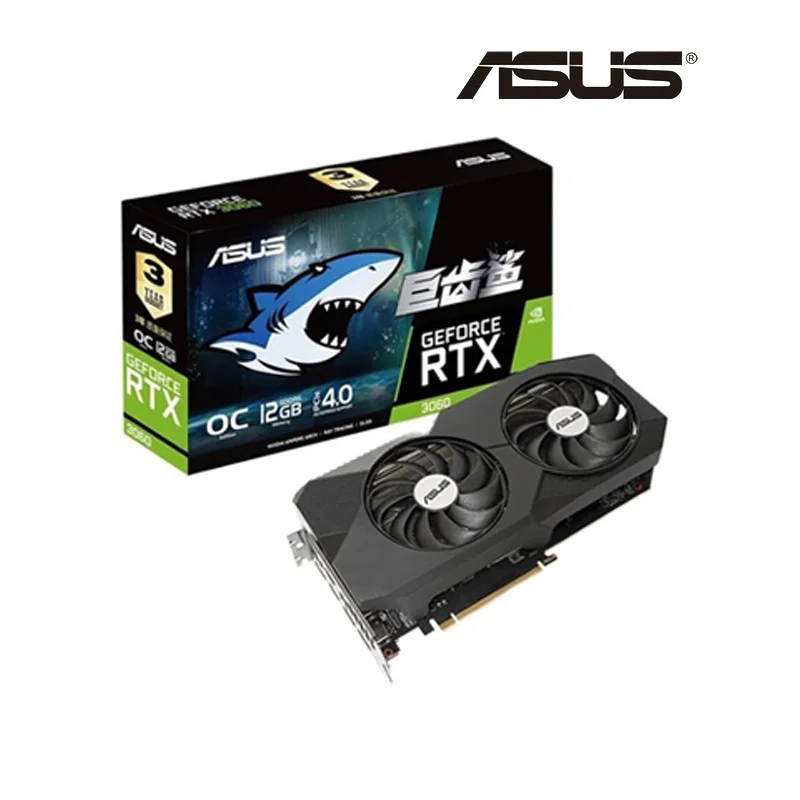  Видеокарта ASUS ATS RTX3060 O12G игровая/Видеокарта ASUS DUAL RTX3060 O12G V2 графическая карта RTX 3060 12 Гб LHR
