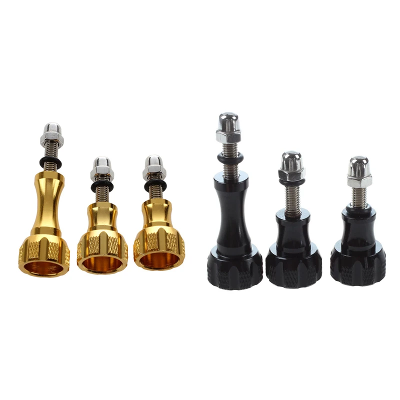 

Botique-6X Aluminium Alloy Knob Thumb Screw Mount For Gopro Hero 5 4 3 Sjcam Sj4000 Sj5000 SJ6 M10 H9 H3 C30, Black & Gold