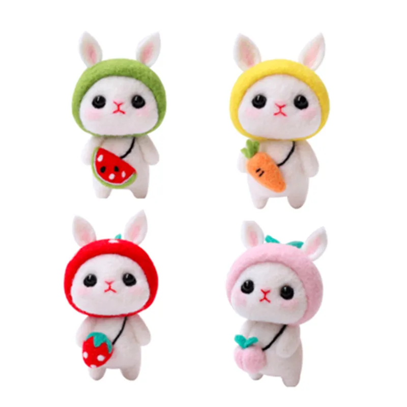 

Bunny fruit, sheep felt wool needlepoint kit wool felt needle felting decoration craft needlecraft DIY handmade