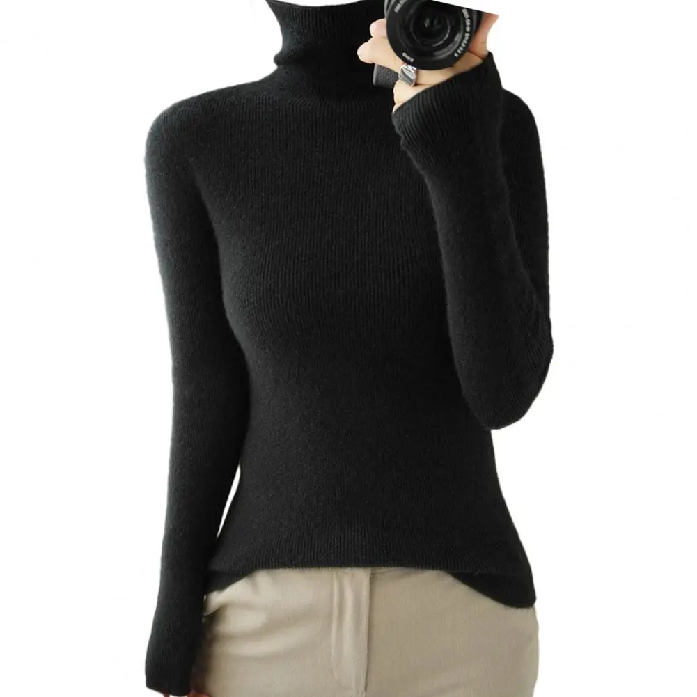 

Женский свитер, Женский Топ с высоким воротником, уютная водолазка, женские свитера на осень и зиму, мягкие теплые стильные вязаные пуловеры