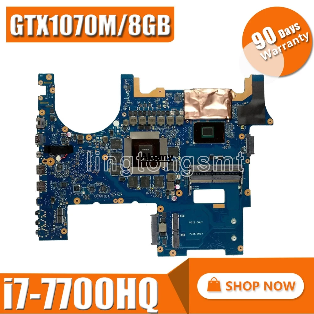 SAMXINNO G752VSK  Mainboard For Asus G752VM G752VML G752VS G752VSK Motherboard  100% Work  i7-7700HQ GTX 1070M/8GB GPU