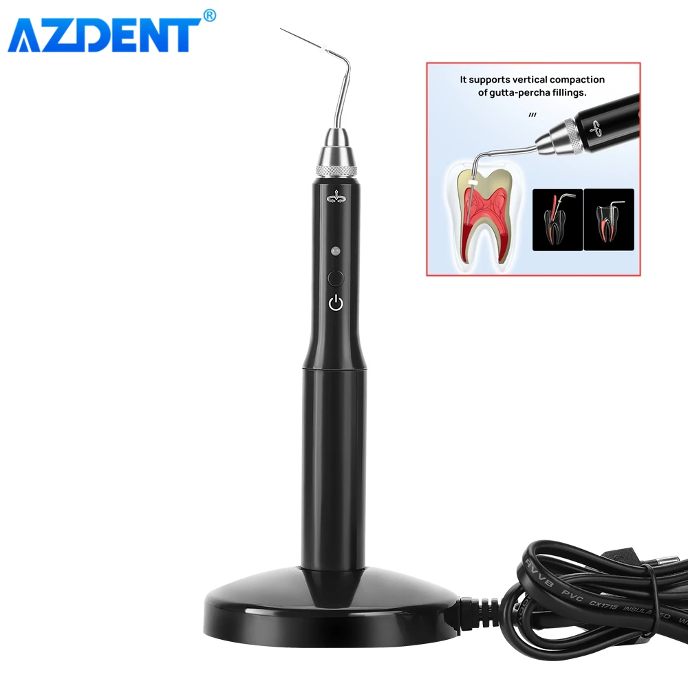 

AZDENT Dental Cordless Gutta Percha Obturation System Endo Heated Pen Root Canal Hot Melt Filling Pen with 2 Tips Dentistry Tool