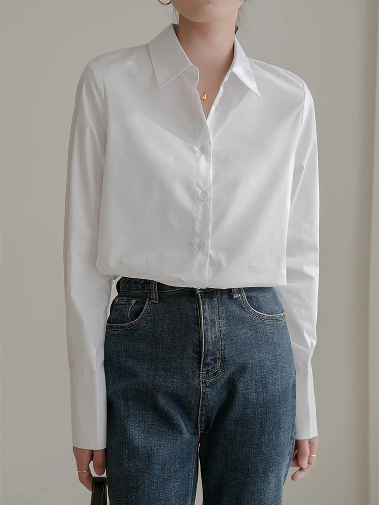 

New 2022 Vintage Shirts Korean Fashion High Quality Office Elegant Lady Women Spring Summer White Blouses Wild Tops