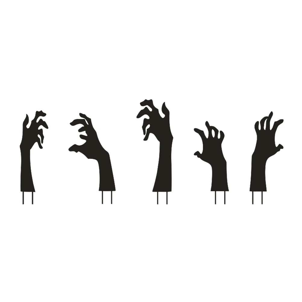 

5 шт. вставленные привидения, страшные железные призраки ужасов, ручная вставка, призрак, ручная вставка, черная рука для лужайки