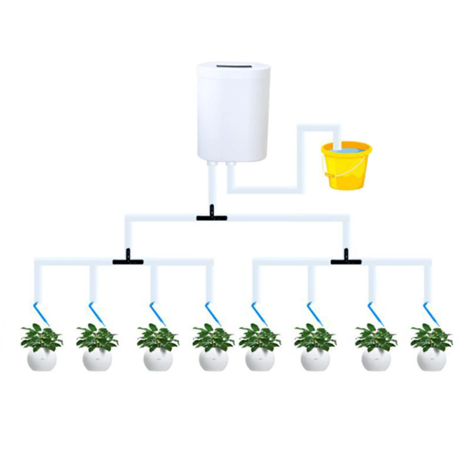 

With Pipe Drip Irrigation Battery Powered Automatic Watering Device For Plant Flower Timing Controller LED Display Bonsai