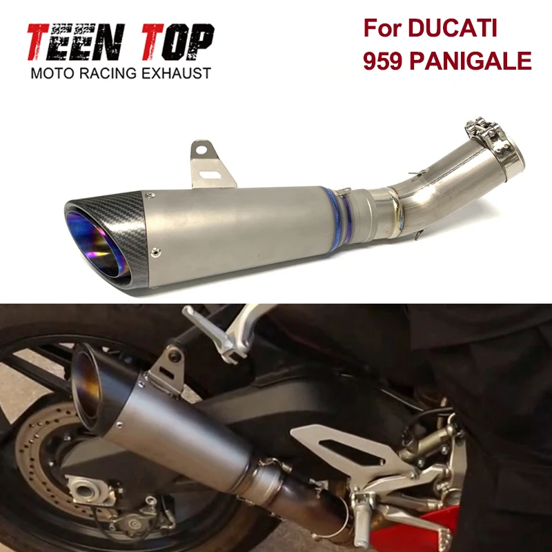 

Выхлопная труба из титанового сплава для Ducati 959 Panigale, выхлопная труба для мотоцикла 61 мм, выхлопная труба без дБ