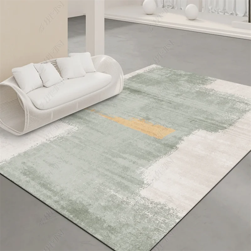 

Home Simple Beige Line Living Room Carpet Bedroom Light Luxury Sofa Coffee Table Carpets Study Office Rug Balcony Anti-slip Rugs