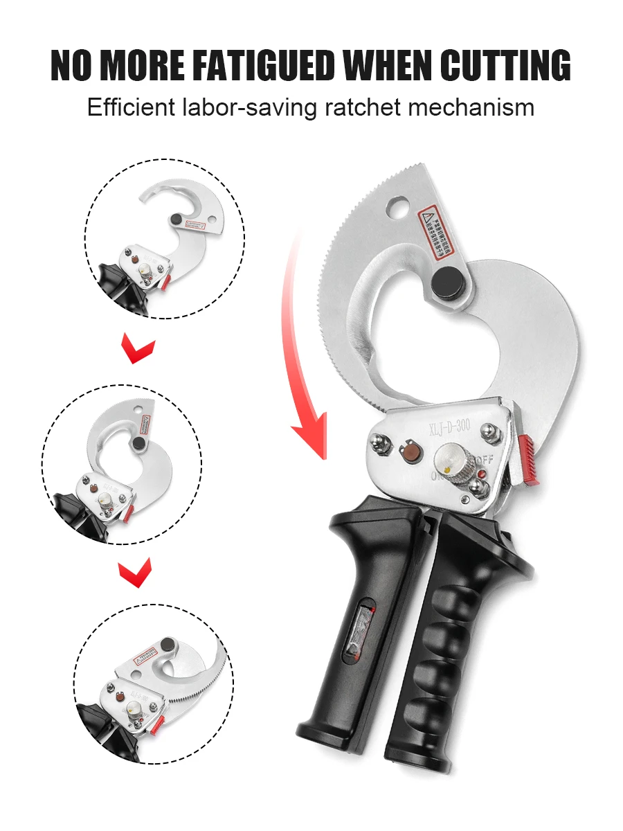 Резак для кабеля с храповым механизмом стальные лезвия круглой секцией