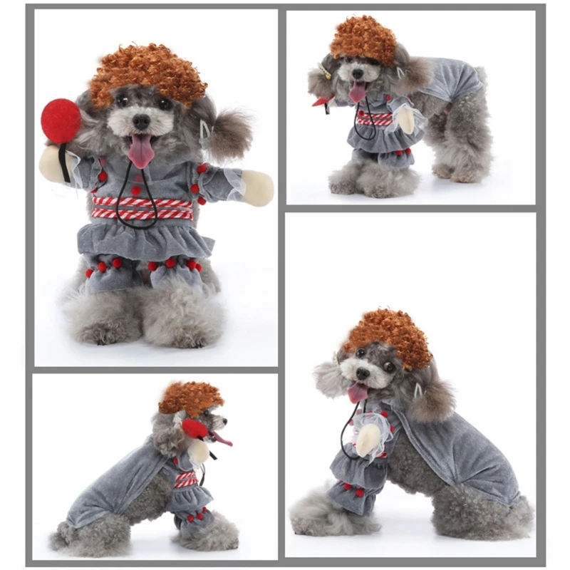 

Одежда для собак на Хэллоуин, смешная модель собаки, смешные костюмы для домашних животных, костюм для косплея собак, стоящая одежда