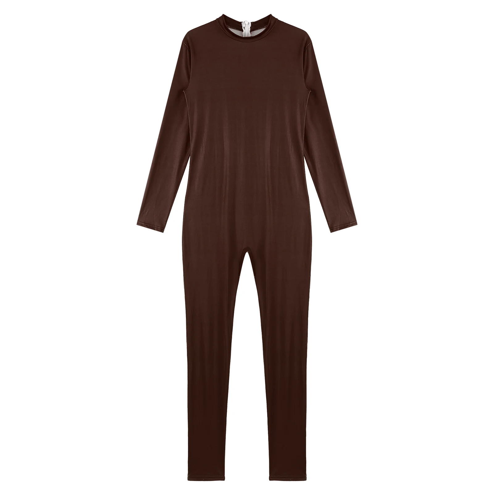 Женский однотонный комбинезон с длинным рукавом повседневный полный женский для